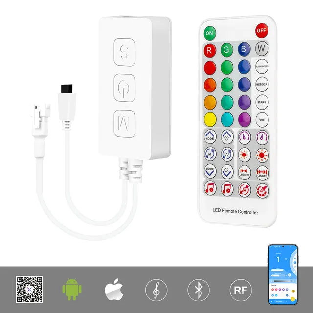 SP617E Bluetooth Music Controller Built-In Mic  SK6812 RGBW WS2814 TM1824 SM16704 UCS2904 App IOS Android