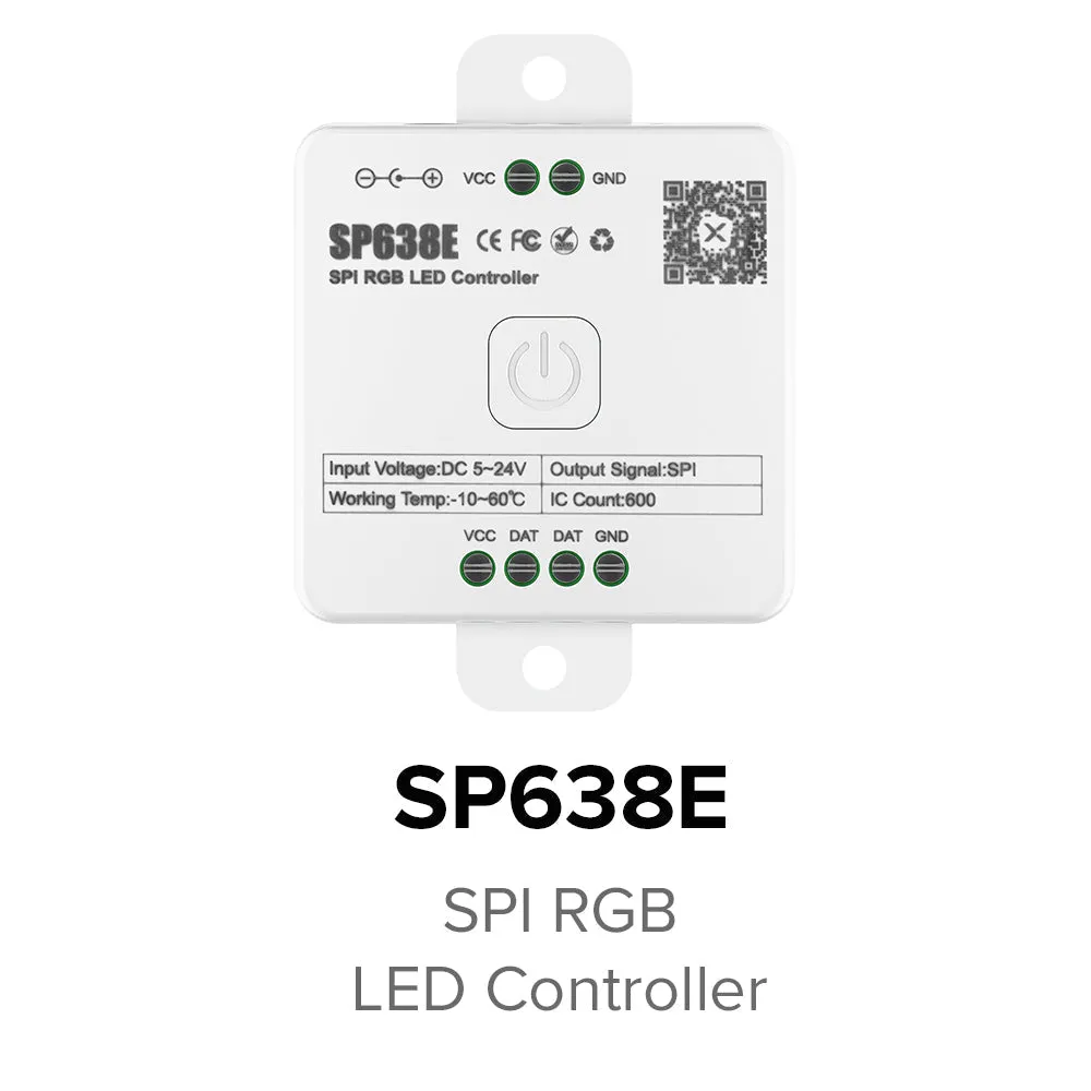 SP636E-SP639E Controller SPI FCOB WS2812B RGB SK6812 WS2814 RGBW Bluetooth Music IOS Android 2.4G 5V-24V