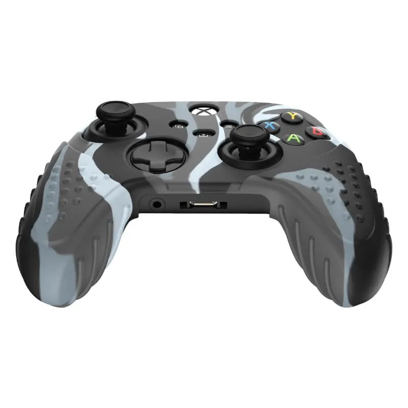 Sparkfox Xbox Series X Silicone Fps Grip Pack Skin And Thumb Caps - Camo Grey