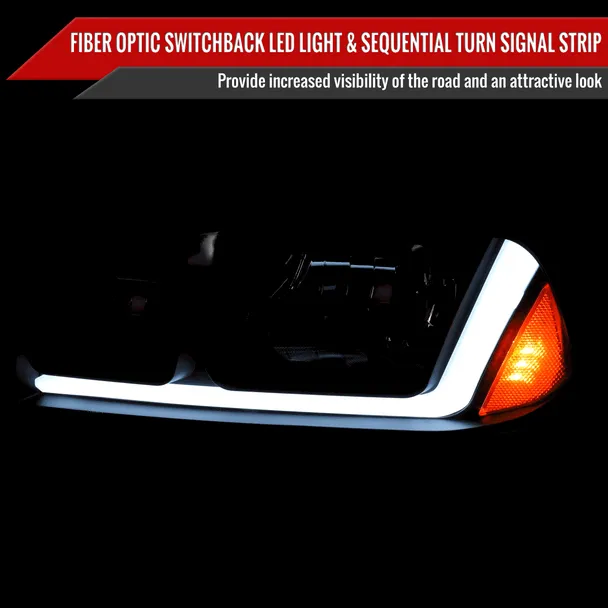 Spec-D Headlights Dodge Charger (2006-2010) Switchback Sequential LED Bar