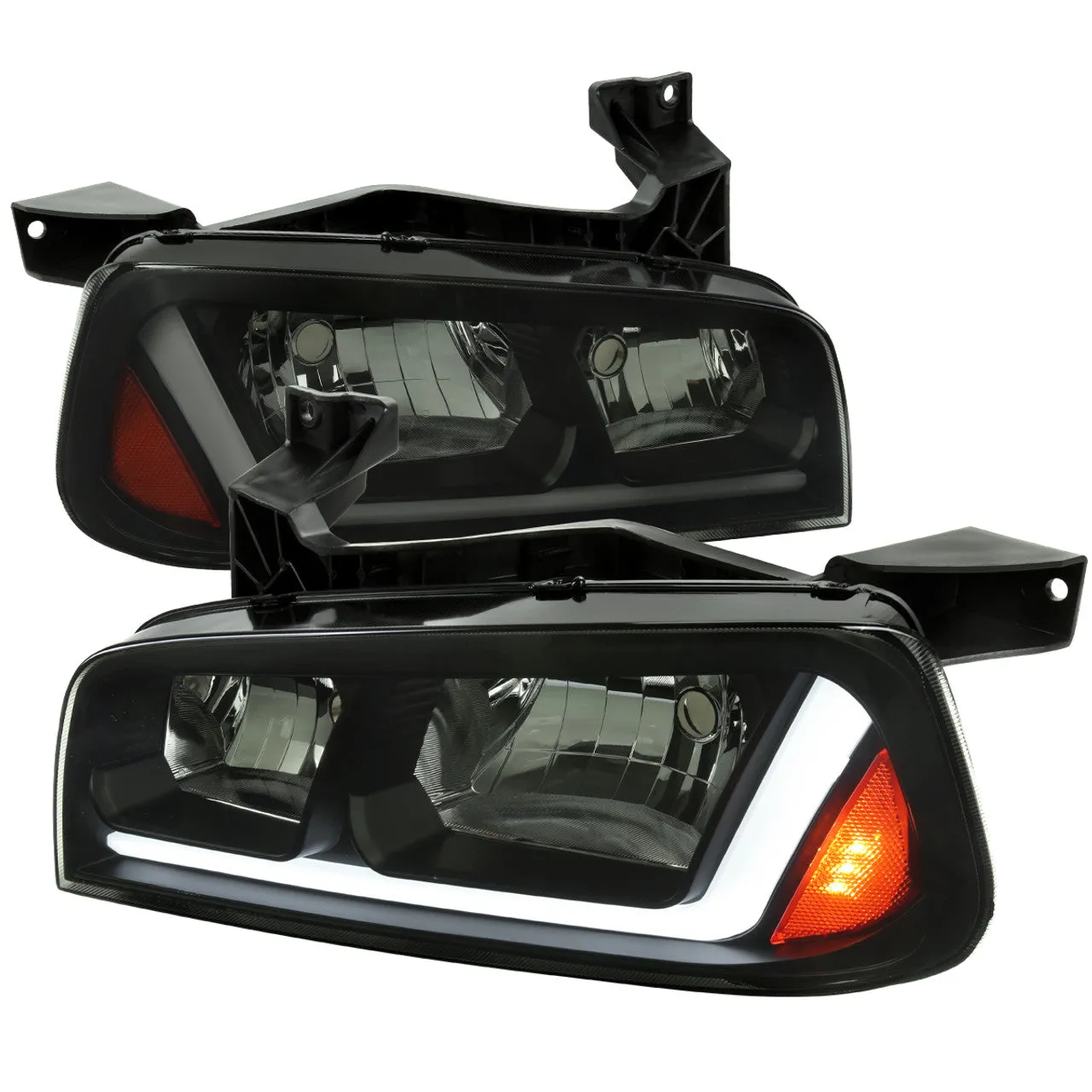 Spec-D Headlights Dodge Charger (2006-2010) Switchback Sequential LED Bar