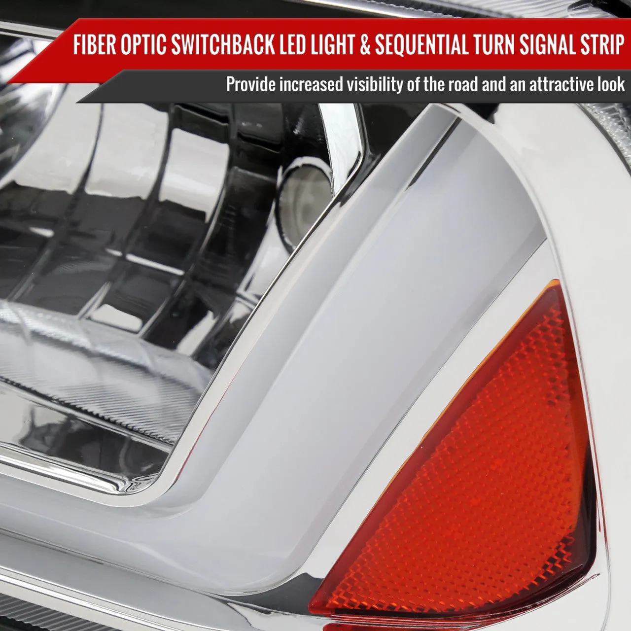 Spec-D Headlights Dodge Charger (2006-2010) Switchback Sequential LED Bar