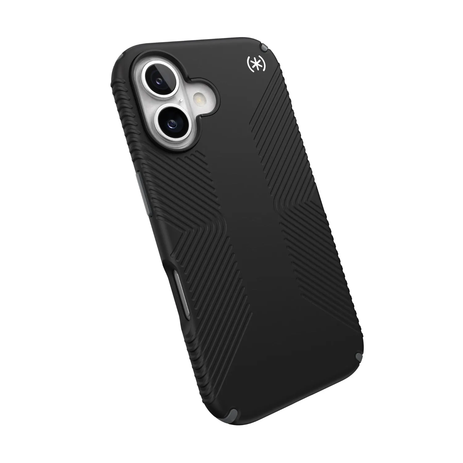 Speck Presidio2 Grip Case - Apple iPhone 16 - Black & Slate Grey (SPK150779-3205)