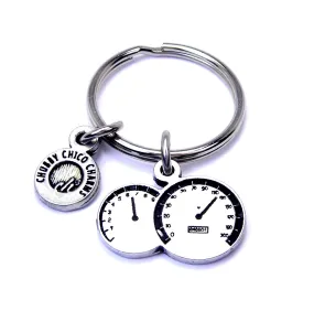 Speedometer car Racing  Key Chain