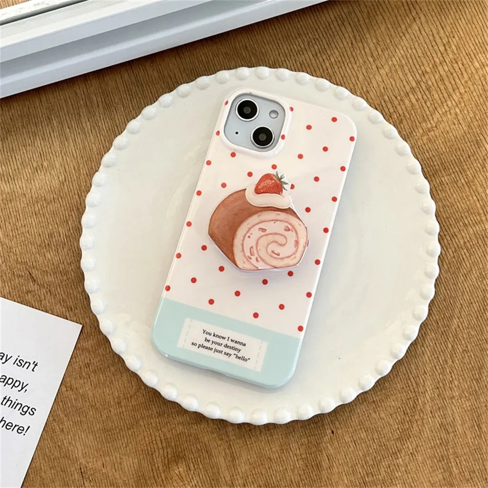 Strawberry Swiss Roll iPhone Case