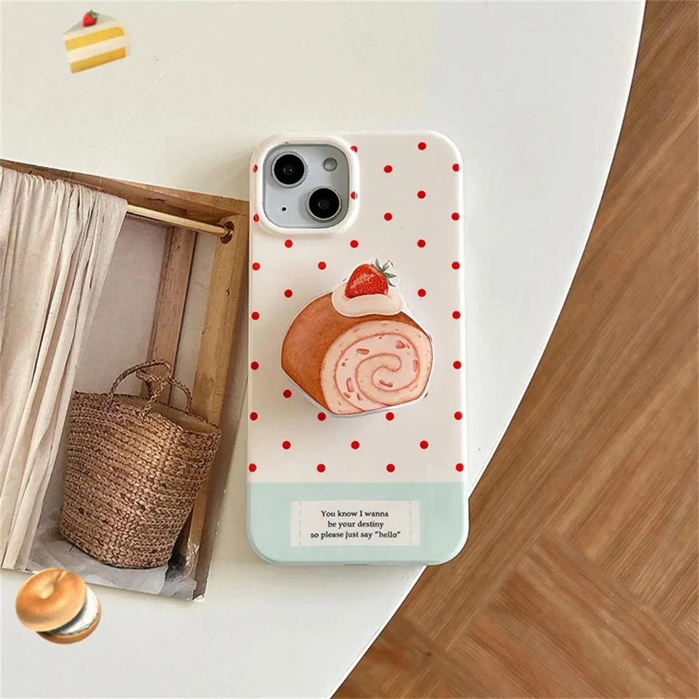 Strawberry Swiss Roll iPhone Case