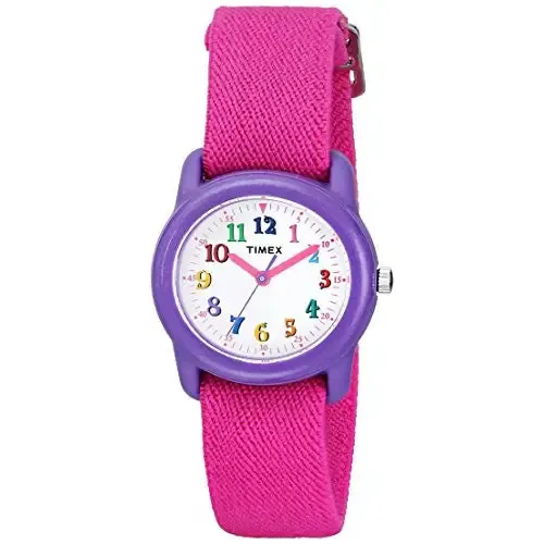 Timex Kids' Analog Quartz Purple x Pink Nylon Watch TW7B994009J