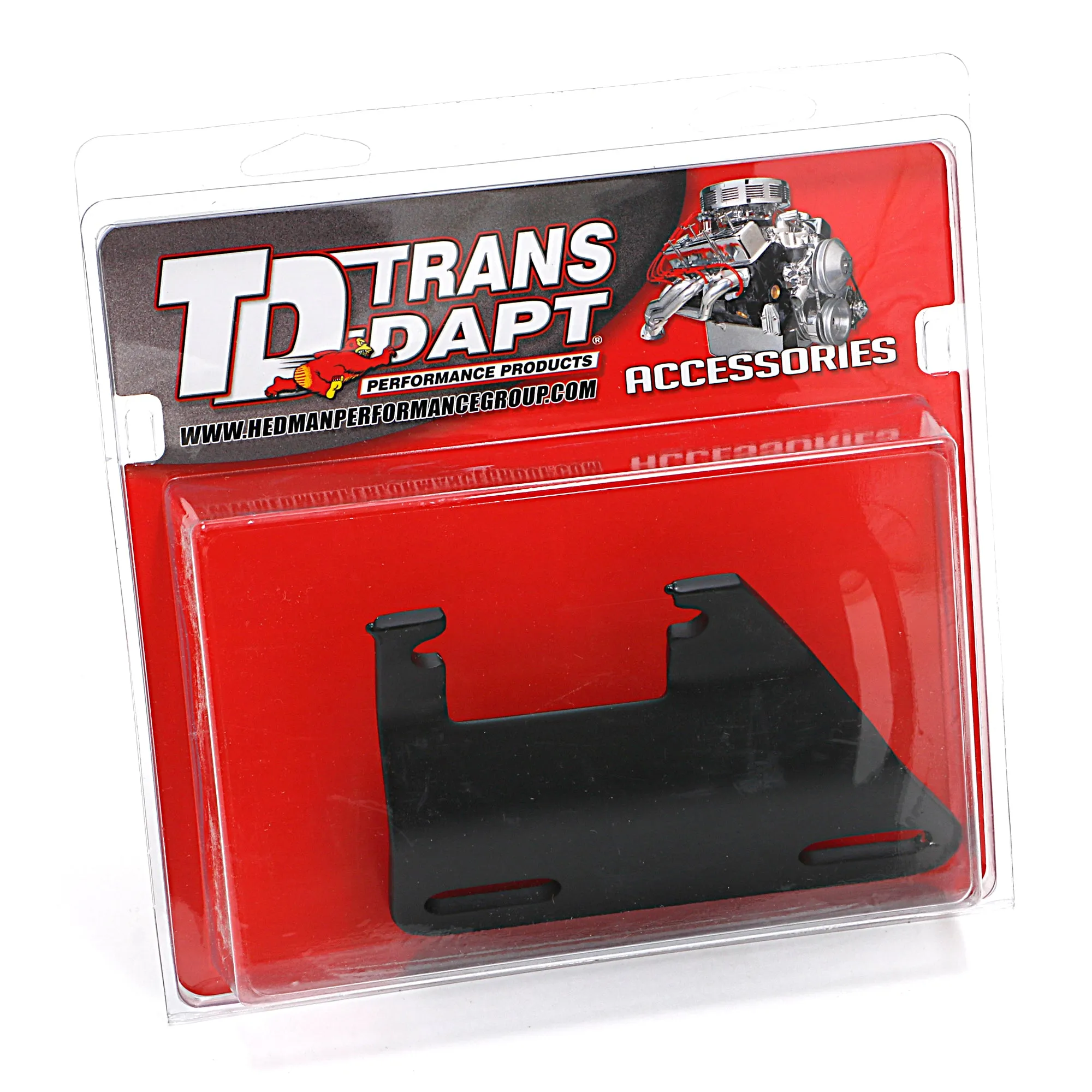 Trans-Dapt Alternator Bracket - Driver Side - Lower - Header Mount - Black Paint - Short Water Pump - GM Alternator - Small Block Chevy