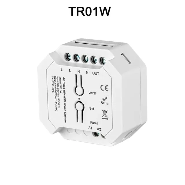 Triac Dimmer LED Controller AC110V 240V Tuya Smart Life WiFi Zigbee3.0 RF Push Switch Control 2.4G Remote Alexa Google 154-308W