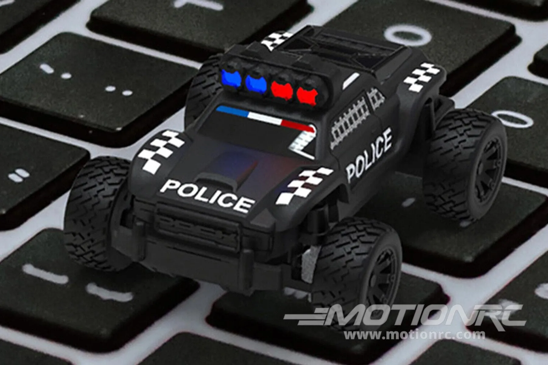 Turbo Racing Police Truck Black 1/76 Scale 2WD - RTR