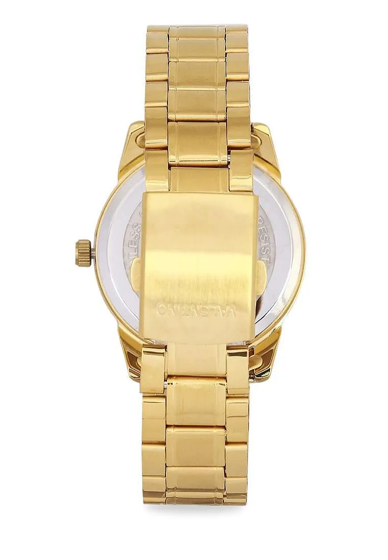 Valentino 20122297-WHITE DIAL Gold Strap Watch for Men