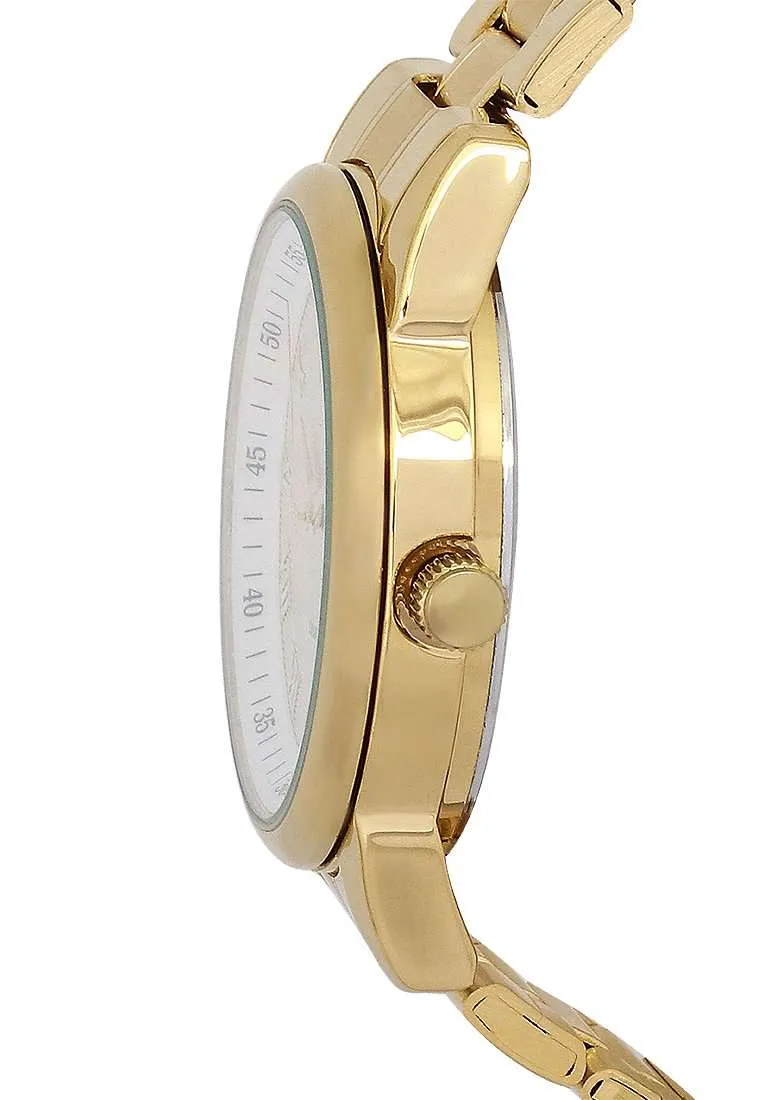 Valentino 20122297-WHITE DIAL Gold Strap Watch for Men