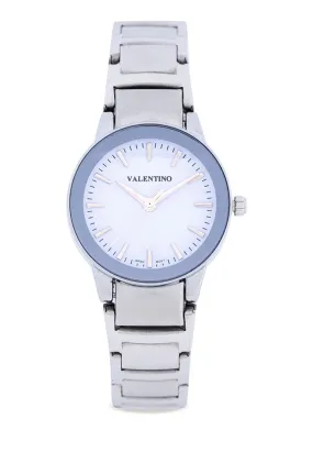 Valentino 20122360-WHITE DIAL Stainless Steel Strap Analog Watch for Women