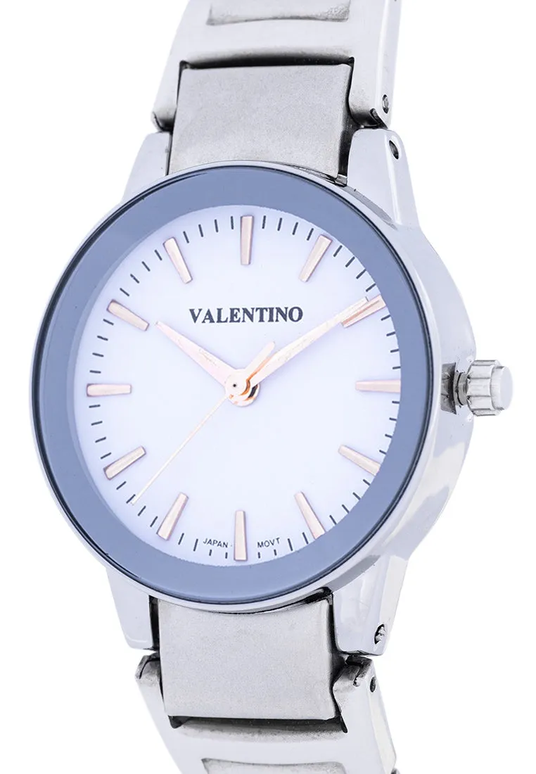 Valentino 20122360-WHITE DIAL Stainless Steel Strap Analog Watch for Women