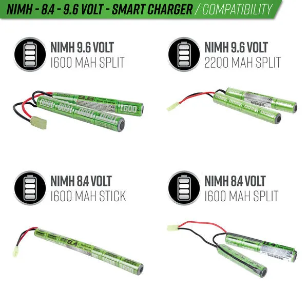 Valken airsoft 8.4V-9.6V NiMh Smart Charger auto stop