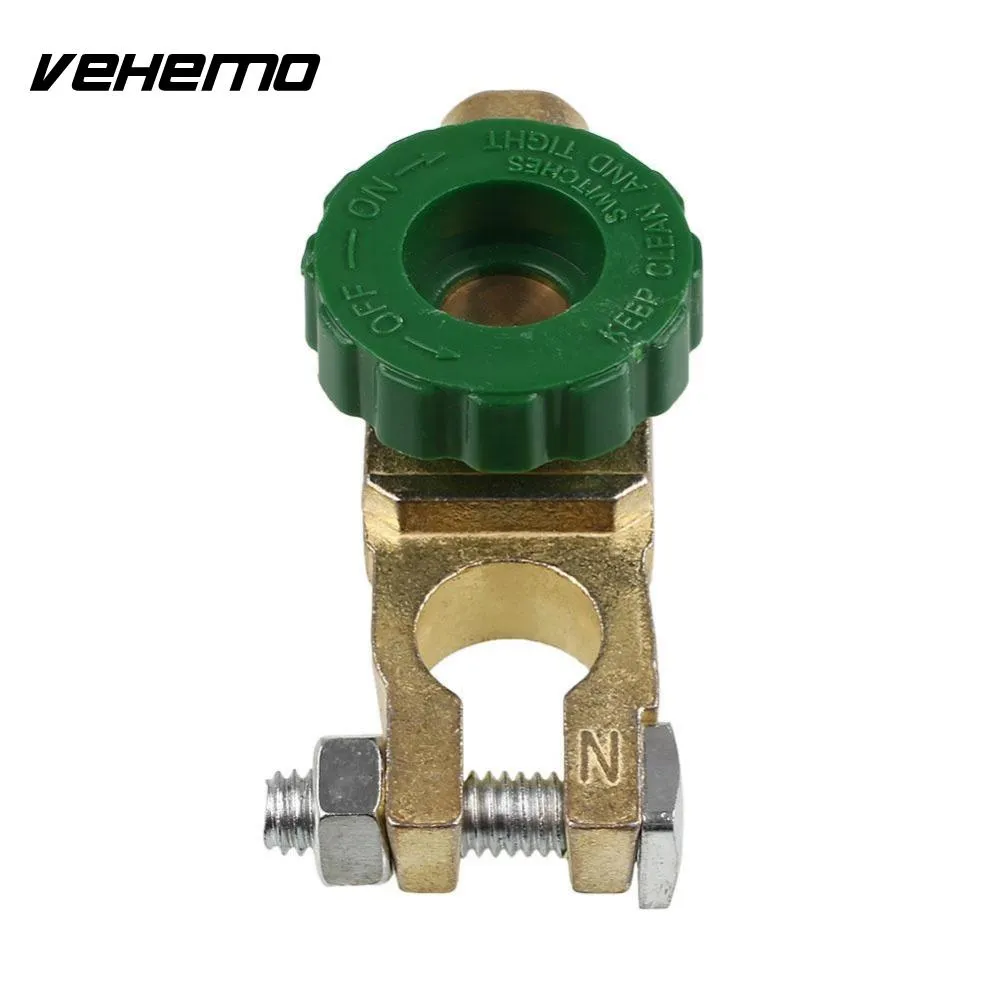 Vehemo  Car Motorcycle Battery Terminal Link Quick Cut-off Switch Rotary Disconnect Isolator Car Truck Auto Vehicle Parts