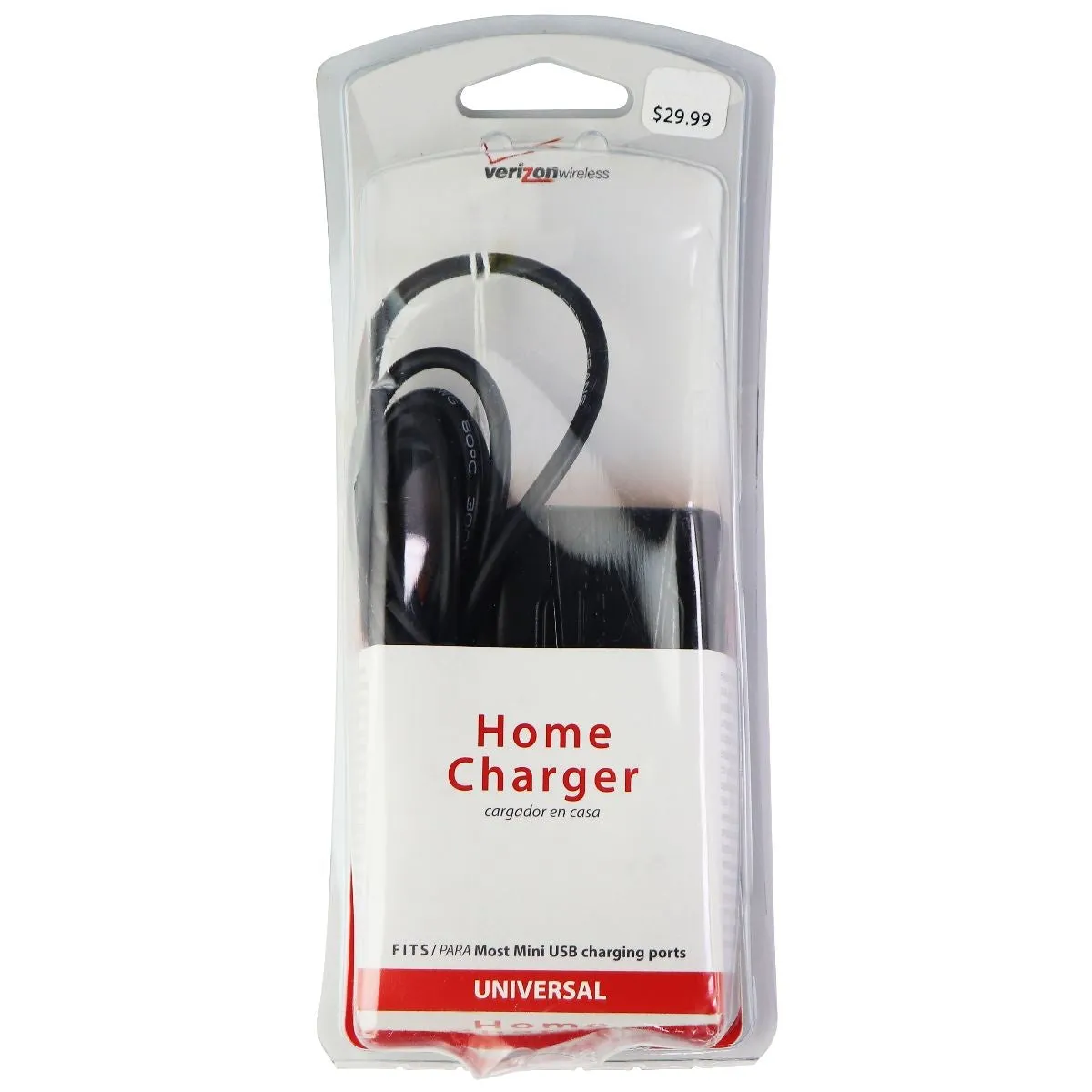 Verizon Home Wall Charger for Mini-USB Devices - Black (MINIUSBTVL)