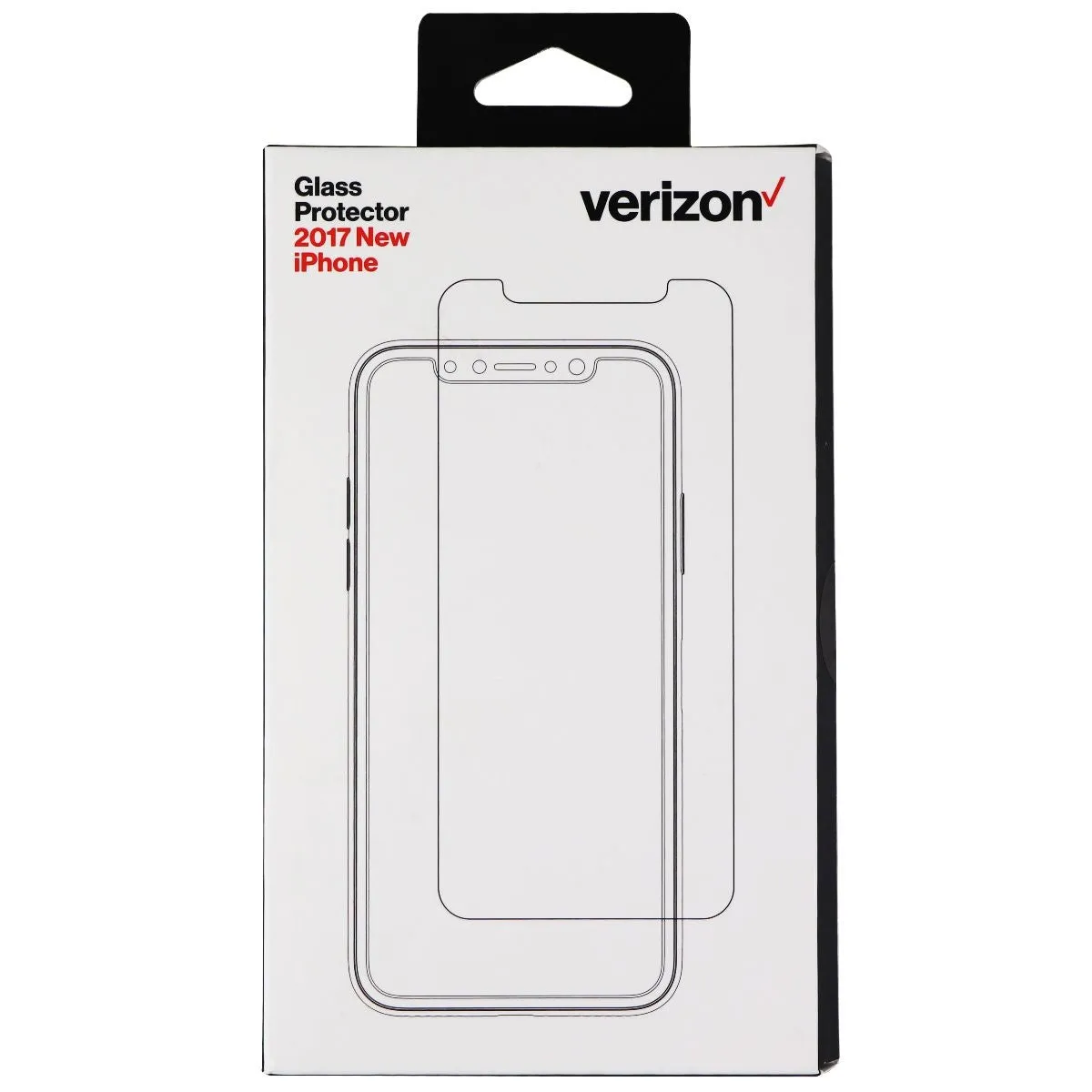 Verizon Tempered Glass Screen Display Protector for Apple iPhone Xs/X - Clear