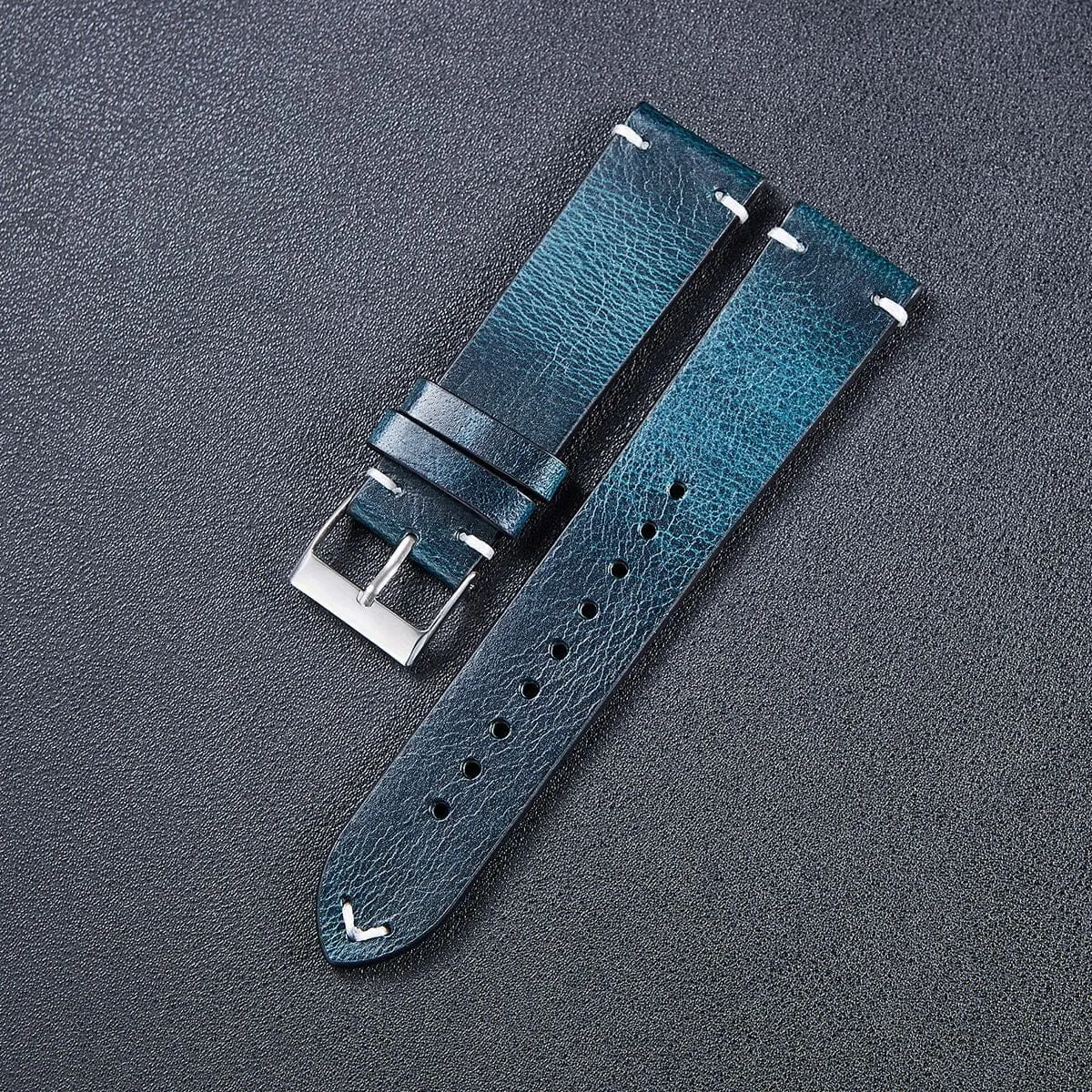 Vintage Oiled Leather Watch Straps Compatible with the Xiaomi Amazfit Smart Watch, Smart Watch 2