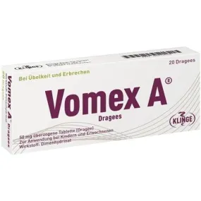 VOMEX A coated tablets 50 mg coated tablets 20 pc dimenhydrinate, motion sickness