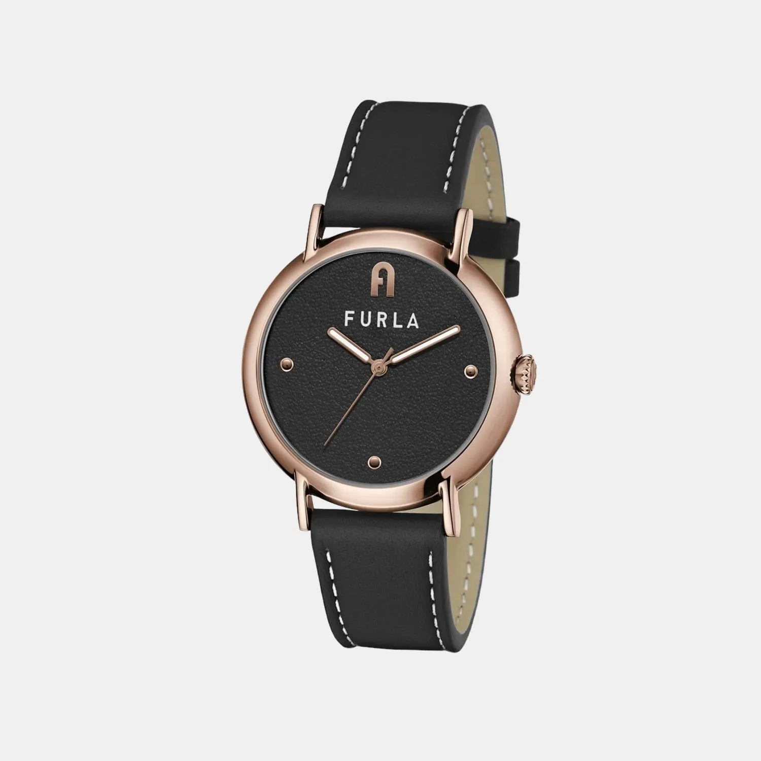 Women Black Analog Leather Watch WW00023013L3