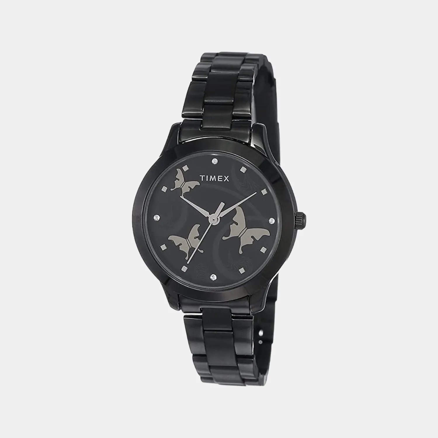 Women Black Analog Stainless Steel Watch TW000T609