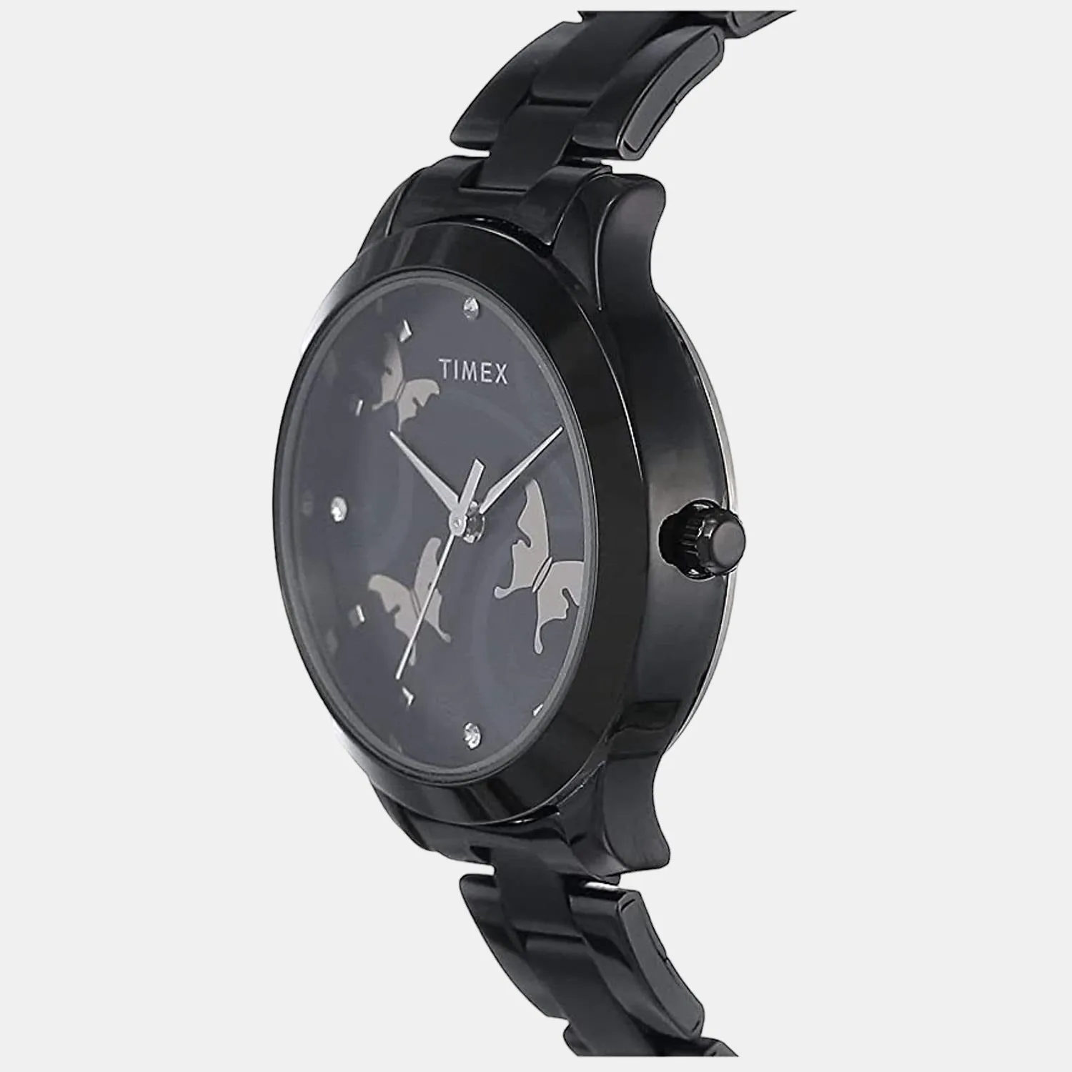 Women Black Analog Stainless Steel Watch TW000T609